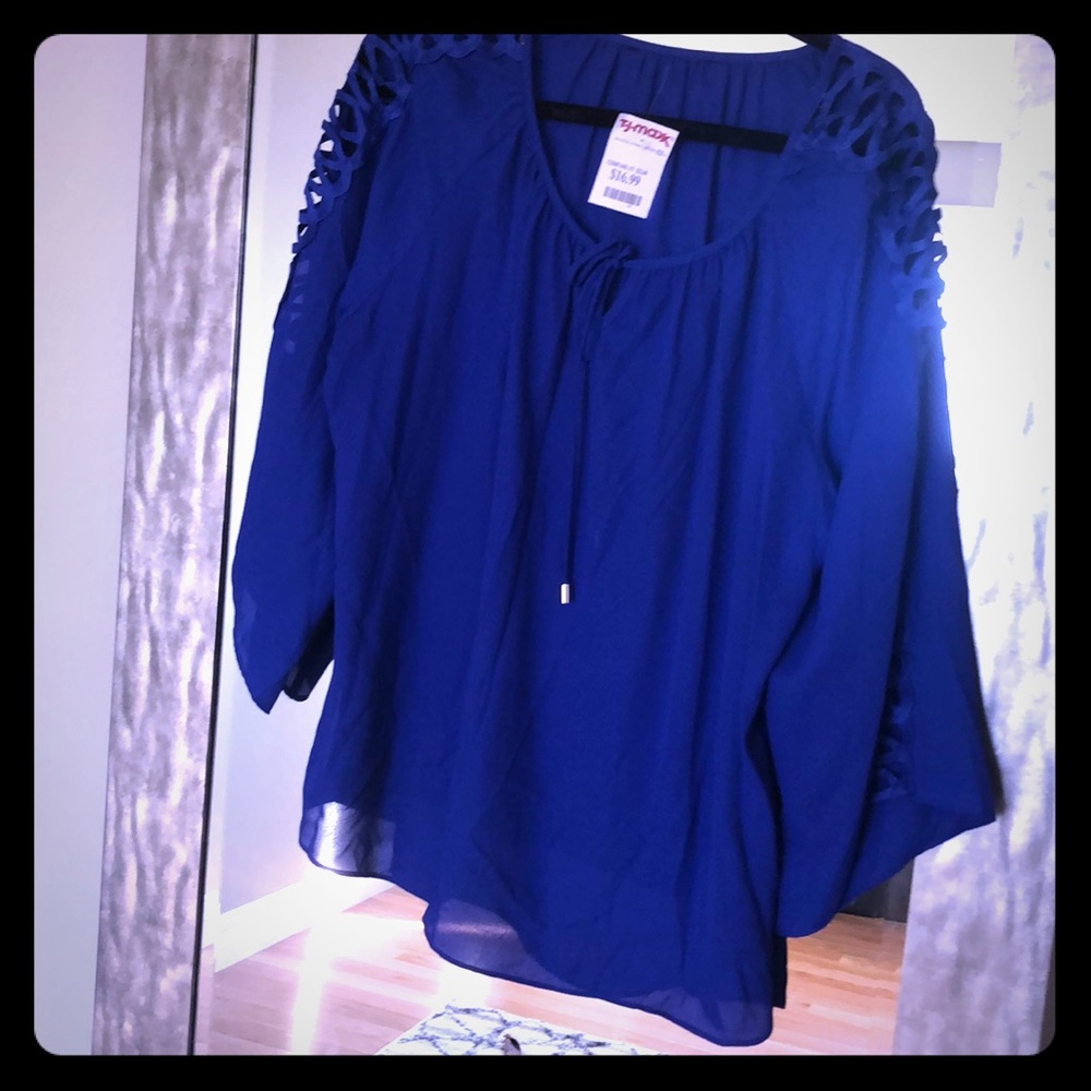 Blue dressy top